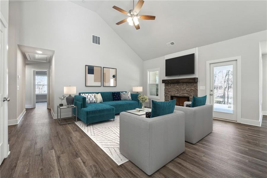 Furnished interior view inside a new home in , Talking Rock (Image 13). Furnished interior view inside a new home in , Talking Rock (Image 13).