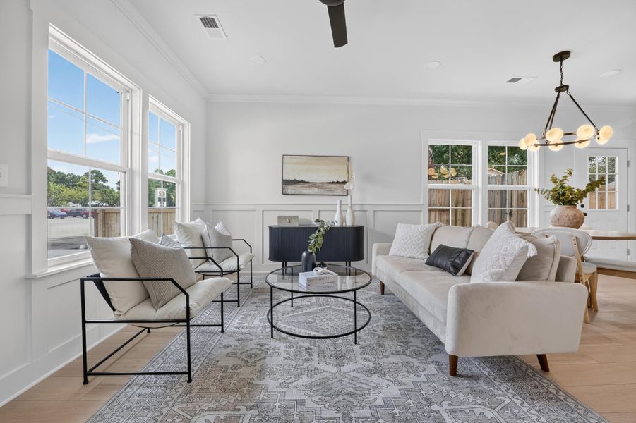 Furnished interior view inside a new home in , North Charleston (Image 13).