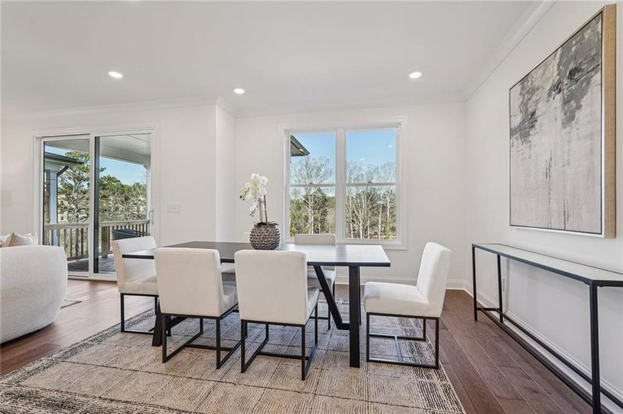 Furnished interior view inside a new home in Millcroft Townhomes, Buford (Image 12). Furnished interior view inside a new home in Millcroft Townhomes, Buford (Image 12).