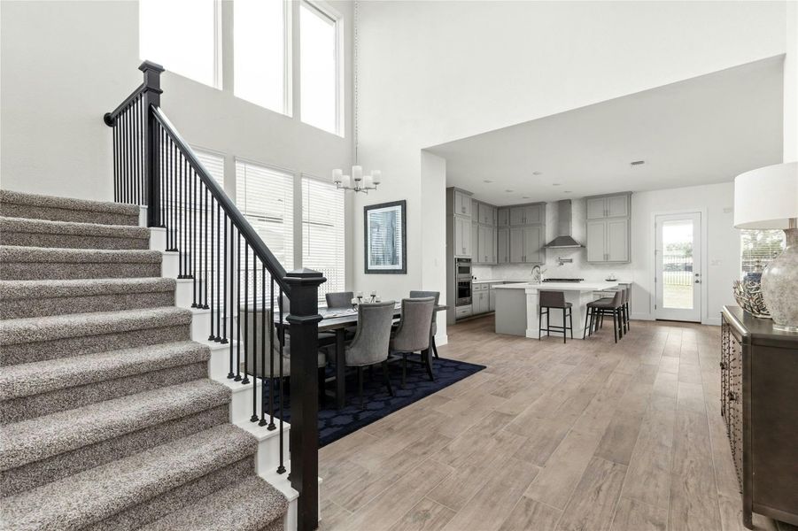 Furnished interior view inside a new home in Rough Hollow, Lakeway (Image 16).