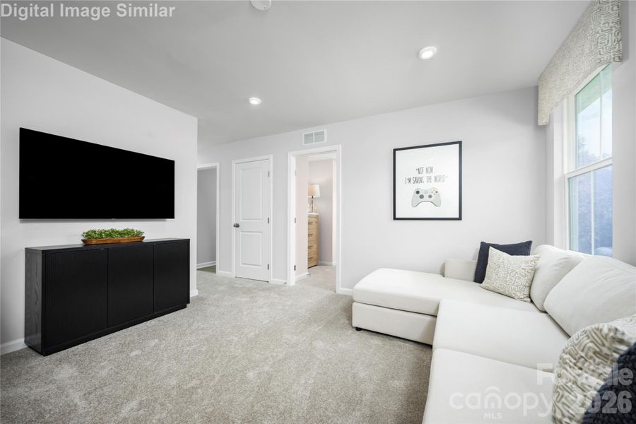 Easy-access upper-level loft—bright, open, and ready for anything.