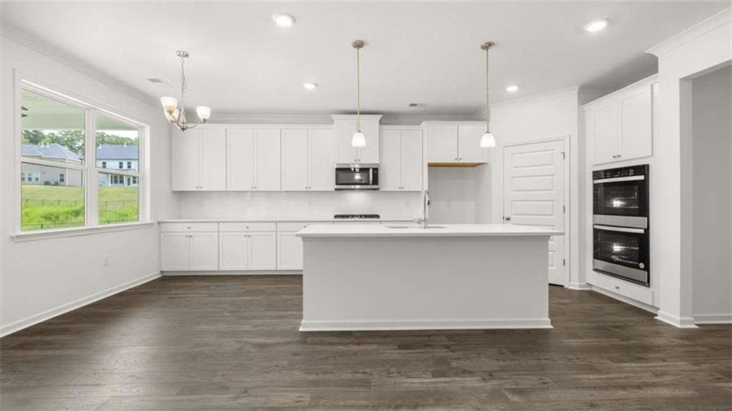 Furnished interior view inside a new home in Water Oak Estates, Lawrenceville (Image 7). Furnished interior view inside a new home in Water Oak Estates, Lawrenceville (Image 7).