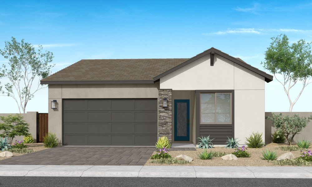 Representative exterior photo of a completed home built from the Catalina Plan 3510 by Tri Pointe Homes in Soleo, San Tan Valley, AZ (Image 14).