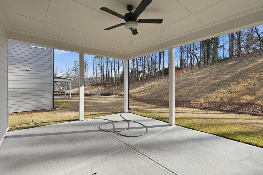 Exterior details and patio area of a home in Reserve at Hickory Walk, Kennesaw (Image 3).