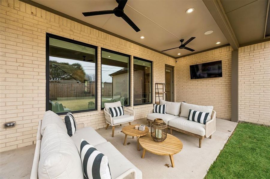 Exterior details and patio area of a home in , Dallas (Image 3). Exterior details and patio area of a home in , Dallas (Image 3).