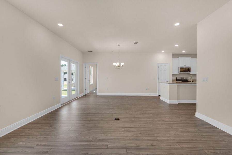 Representative unfurnished interior of a home built from the Denham by Holiday Builders in Mahogany At Jubilee, Milton (Image 8).