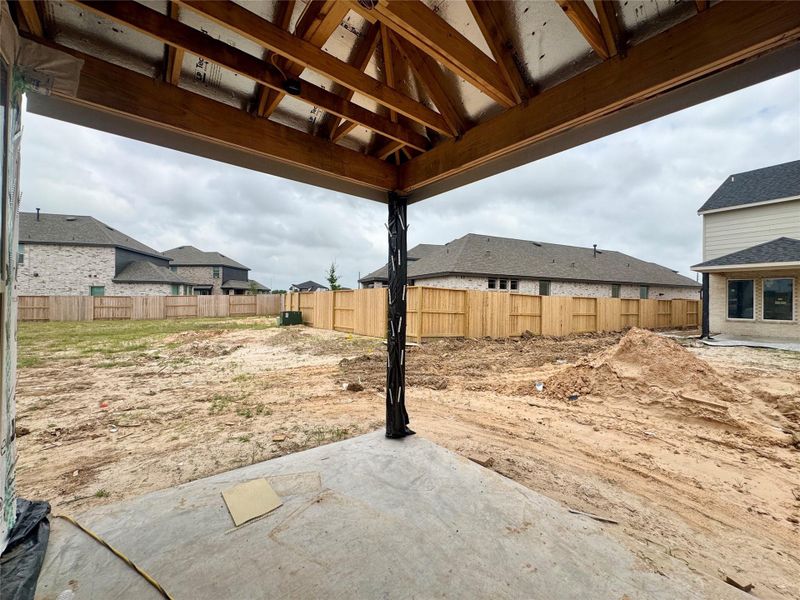 Large covered patio for those cool summer nights!