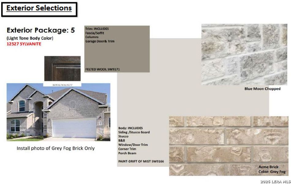 Sample of building materials used in homes in Stillwater Ranch, San Antonio (Image 4).