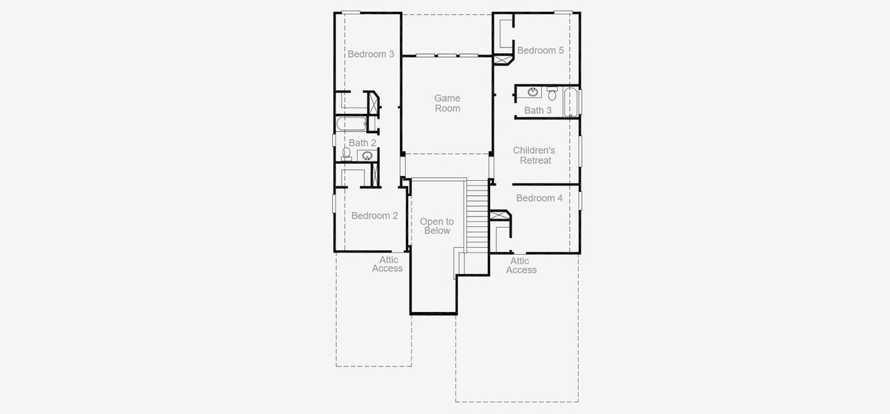 2D floor plan layout for the Granger by Coventry Homes in The Parklands, Santa Clara, TX (Image 3).