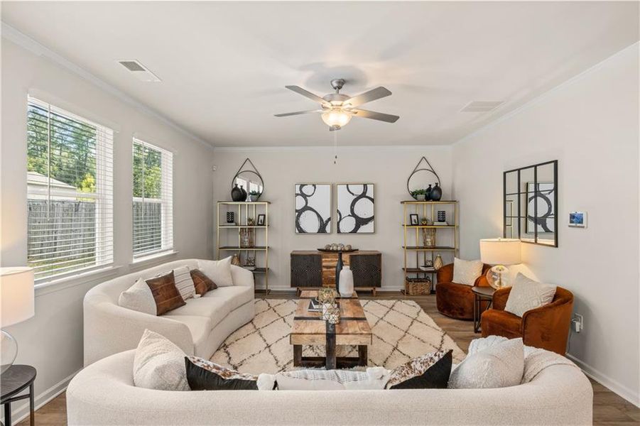 Furnished interior view inside a new home in Whisper Creek, Atlanta (Image 3).