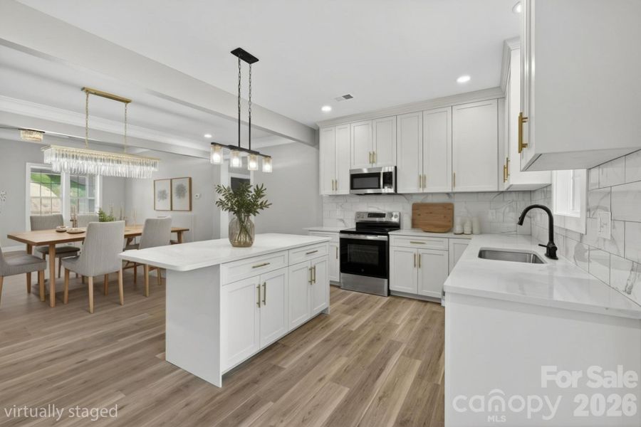 Staged kitchen