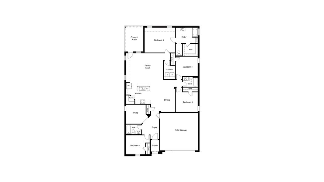 2D floor plan layout for the Lakeway by D.R. Horton in Saratoga, Granbury, TX (Image 3). 2D floor plan layout for the Lakeway by D.R. Horton in Saratoga, Granbury, TX (Image 3).