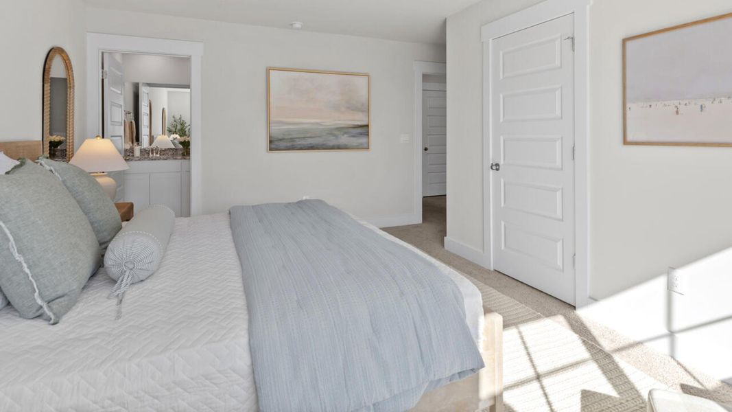 Furnished interior view inside a new home in Waterside Townhomes, Surf City (Image 26).