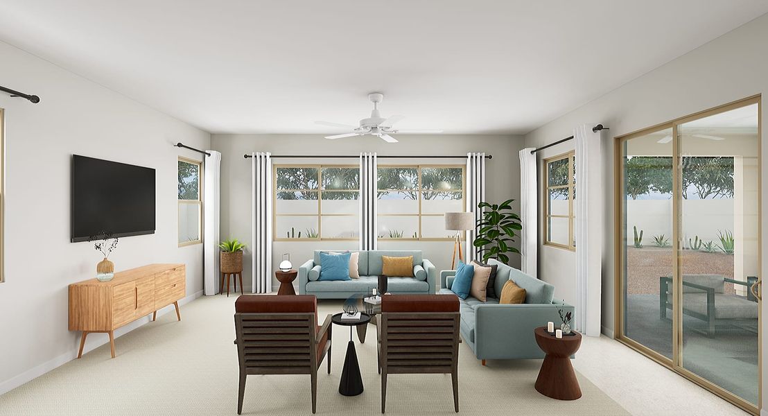 Representative furnished interior of a home built from the Kendrick Plan 3506 by Tri Pointe Homes in Waterston Central, Gilbert (Image 5).