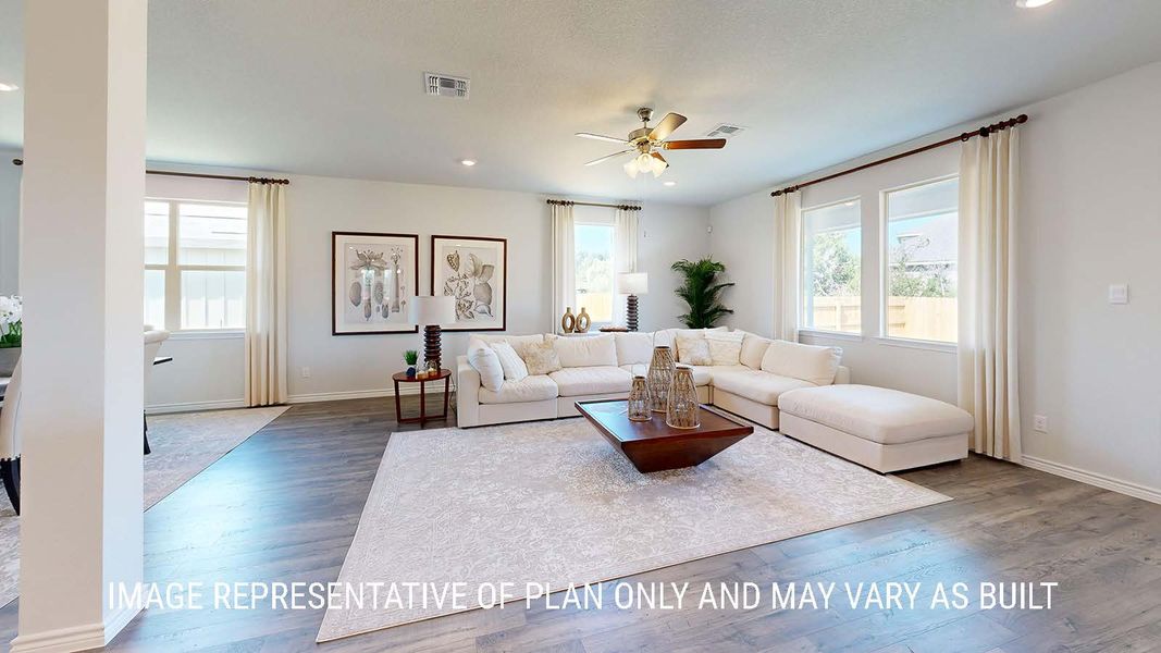 Representative furnished interior of a home built from the Newburgh by D.R. Horton in Sterling Meadows, Salado (Image 11). Representative furnished interior of a home built from the Newburgh by D.R. Horton in Sterling Meadows, Salado (Image 11).