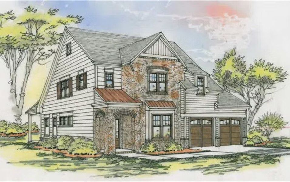 Representative rendering of the exterior for the Trenton B by Bercher Homes (Image 1). Representative rendering of the exterior for the Trenton B by Bercher Homes (Image 1).