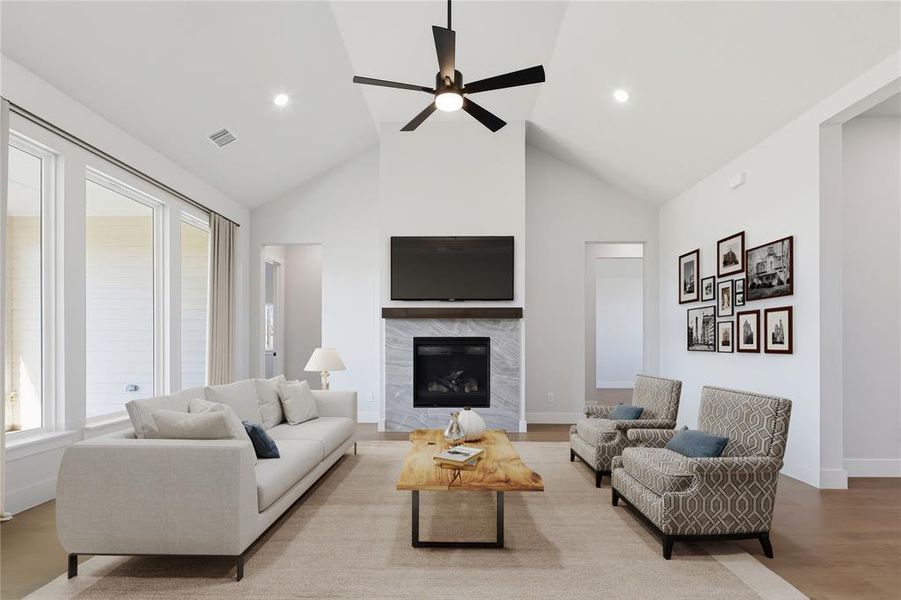 Furnished interior view inside a new home in Waterfall Ranch, Waxahachie (Image 3).