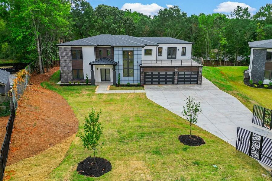 Exterior details and patio area of a home in , Buford (Image 24).