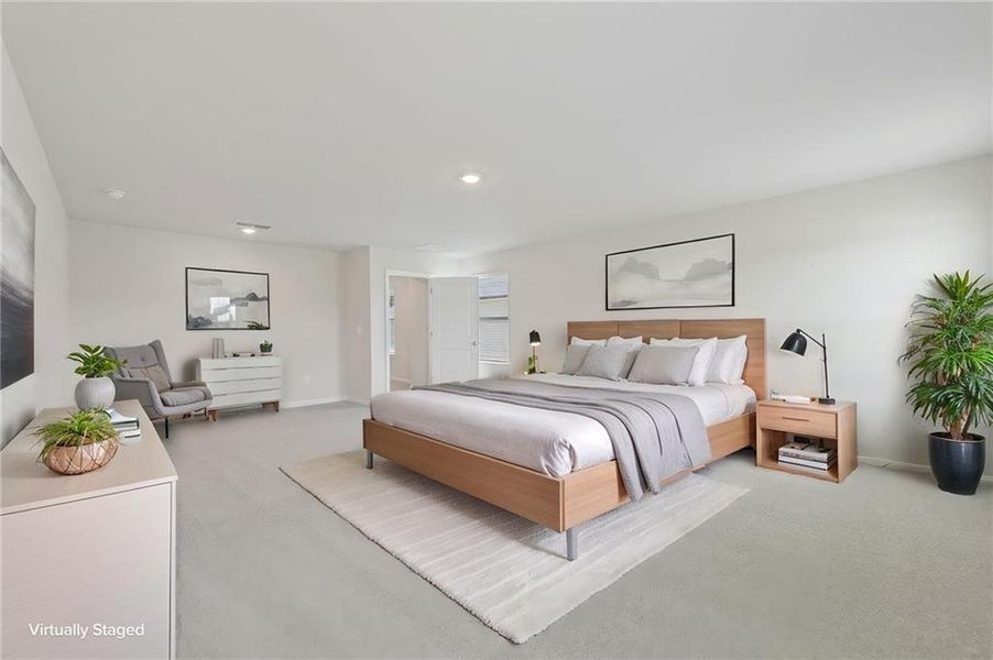Furnished interior view inside a new home in Parkside at Grayson, Grayson (Image 13).