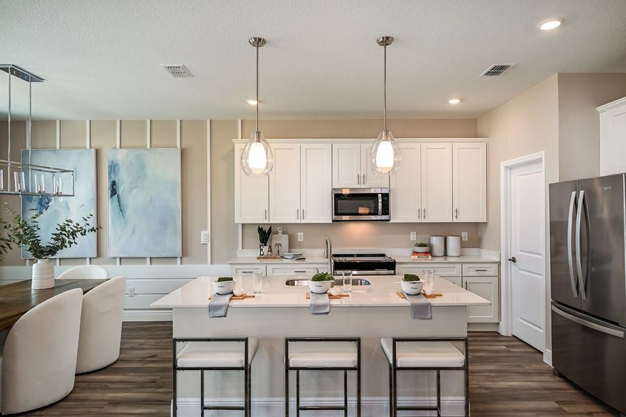 Representative furnished interior of a home built from the Mariposa by Casa Fresca Homes in Mirada, San Antonio (Image 7).