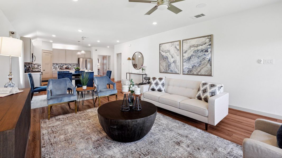 Representative furnished interior of a home built from the Kimbell by DRB Homes in Morningside, Josephine (Image 9).