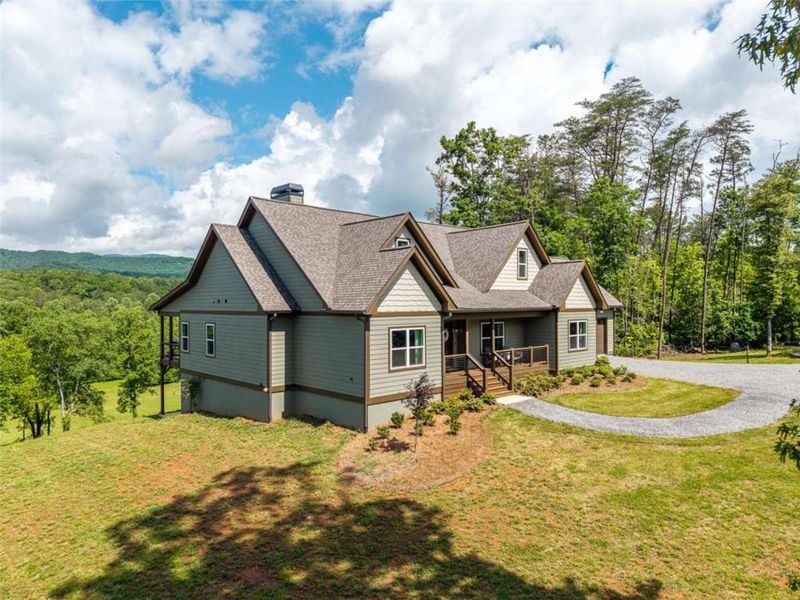 Front exterior of a new home in , Blue Ridge, GA, highlighting curb appeal (Image 2). Front exterior of a new home in , Blue Ridge, GA, highlighting curb appeal (Image 2).