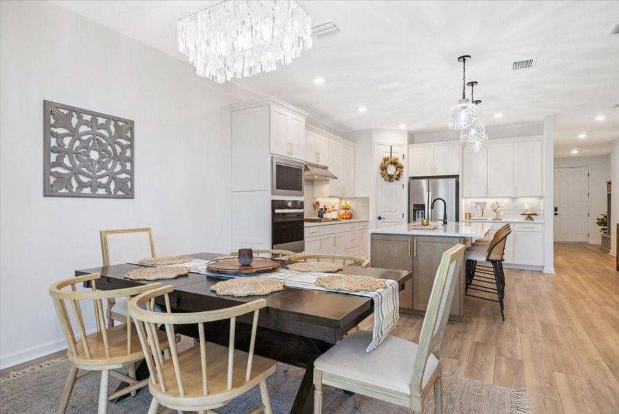 Dining Area into Kitchen
