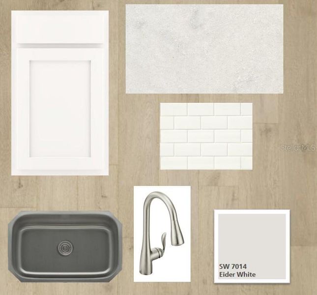 Sample of building materials used in homes in Persimmon Place – Garden Series, Wesley Chapel (Image 4).