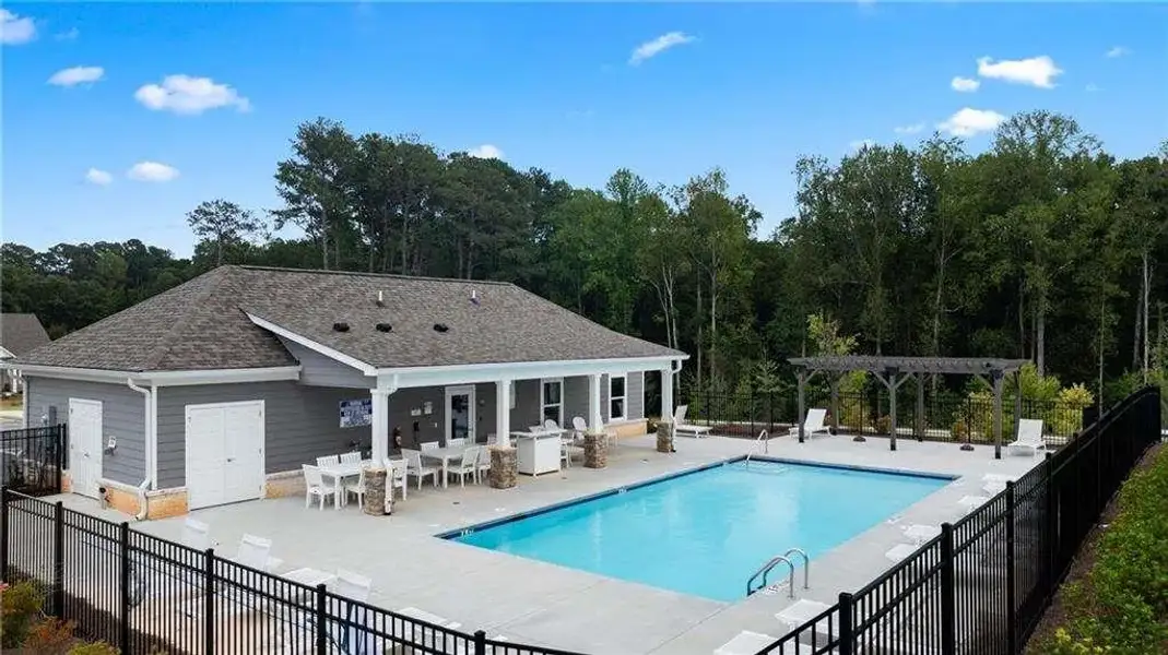 Exterior details and patio area of a home in Kelly Preserve, Loganville (Image 4). Exterior details and patio area of a home in Kelly Preserve, Loganville (Image 4).