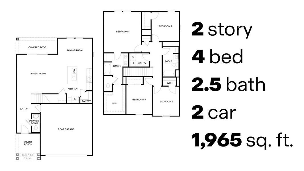 2D floor plan layout of this home in Coronet at Gladden Farms, Marana, AZ (Image 2).