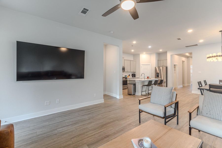 Furnished interior view inside a new home in Grand Central Park, Conroe (Image 16).