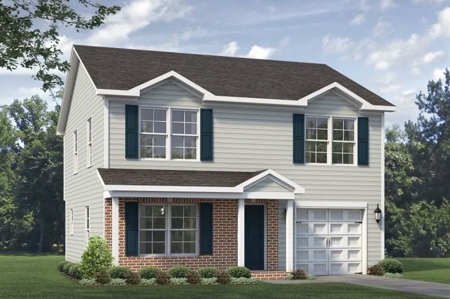 Representative exterior photo of a completed home built from the Dayton by Keystone Homes NC in Avondale, Greensboro, NC (Image 34). Representative exterior photo of a completed home built from the Dayton by Keystone Homes NC in Avondale, Greensboro, NC (Image 34).