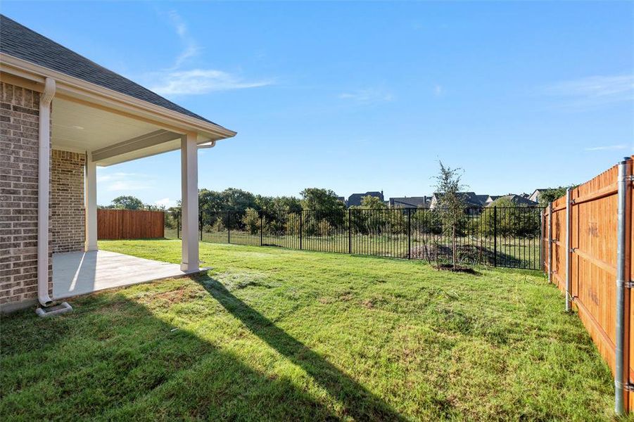 Exterior details and patio area of a home in Morningstar, Aledo (Image 22).