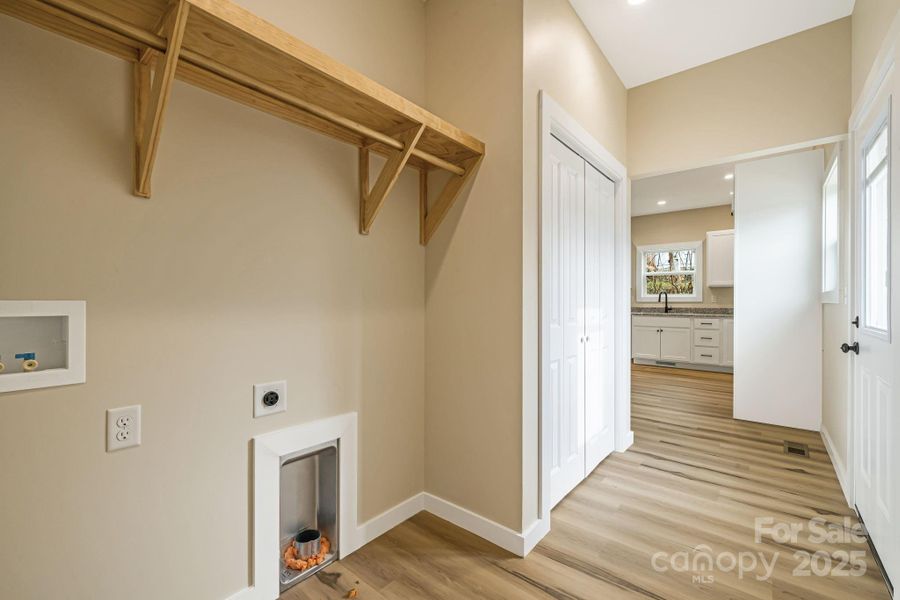 Laundry room near back door