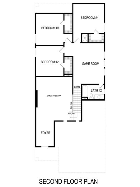 2D floor plan layout for the Ellis F by First Texas Homes in The Villages of Hurricane Creek, Anna, TX (Image 4).