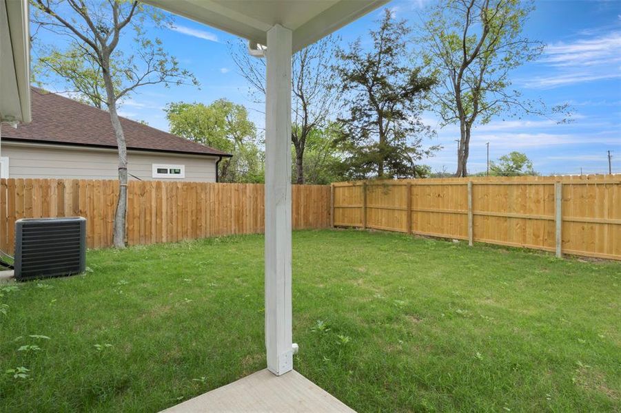 Exterior details and patio area of a home in , Dallas (Image 3). Exterior details and patio area of a home in , Dallas (Image 3).