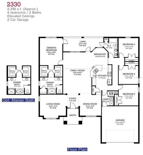 2D floor plan layout of this home in South Gulf Cove, Port Charlotte, FL (Image 3).