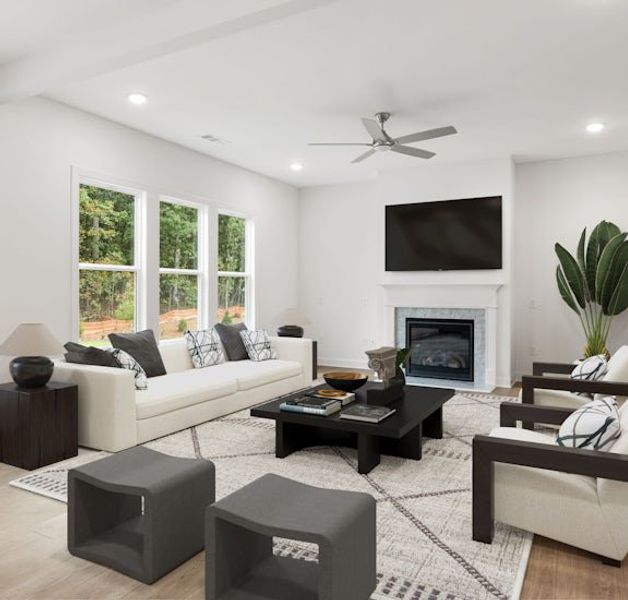 Representative furnished interior of a home built from the The Chatham by Windsong Properties in Ashbury Commons, Powder Springs (Image 8). Representative furnished interior of a home built from the The Chatham by Windsong Properties in Ashbury Commons, Powder Springs (Image 8).