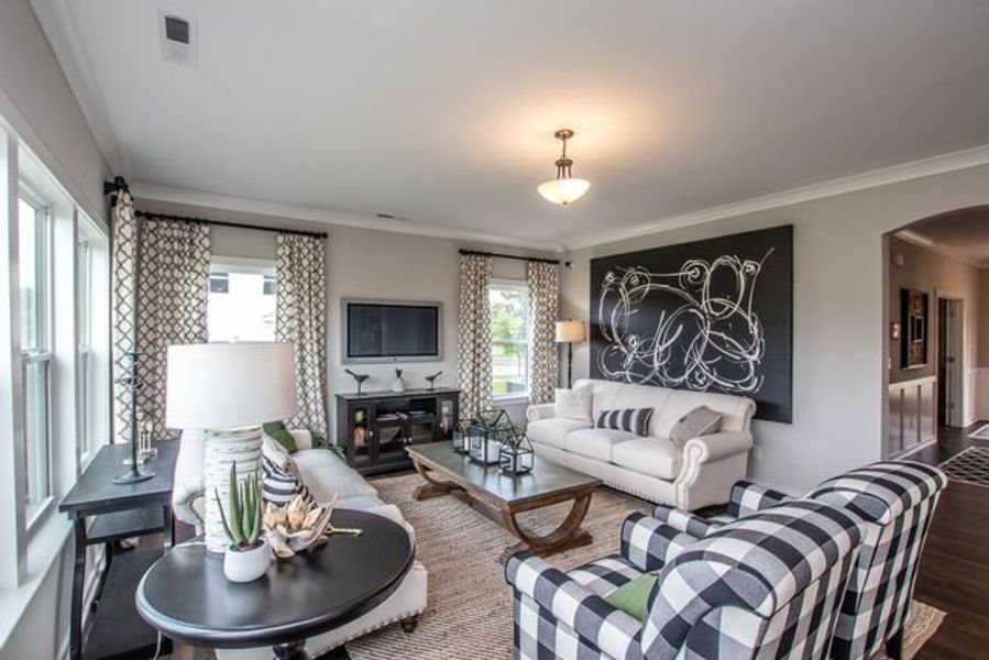 Representative furnished interior of a home built from the Drake by True Homes in Wheatfield Estates, Statesville (Image 5).