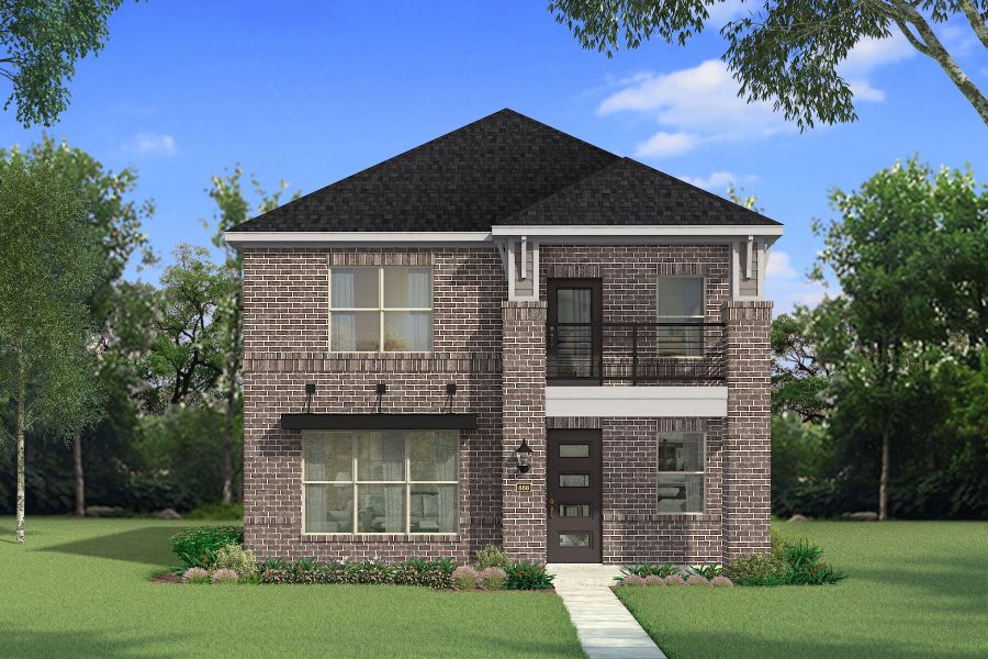 Representative exterior photo of a completed home built from the Blanco by Mattamy Homes in Bayside, Rowlett, TX (Image 14). Representative exterior photo of a completed home built from the Blanco by Mattamy Homes in Bayside, Rowlett, TX (Image 14).