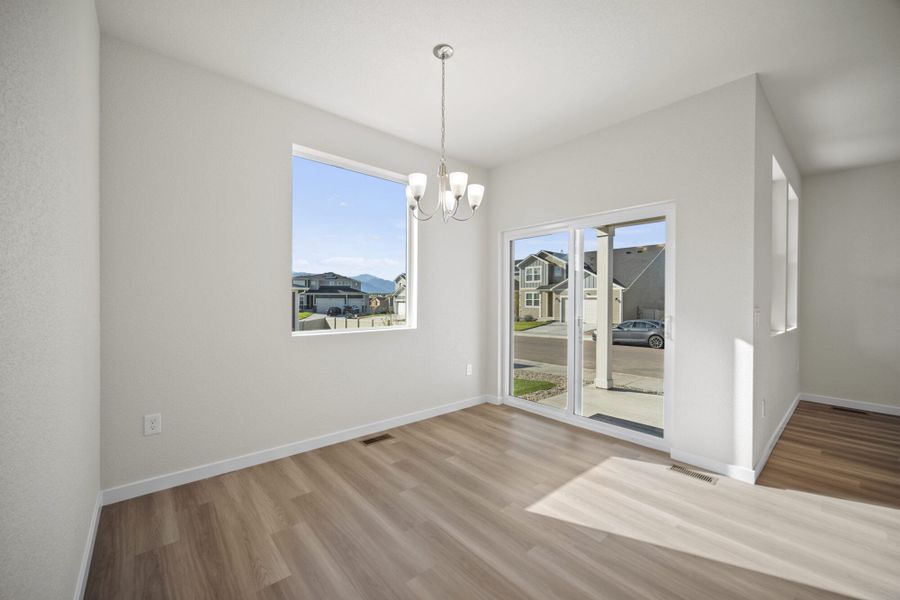 Representative unfurnished interior of a home built from the Juniper by View Homes in Aspen Ranch, Fountain (Image 24).
