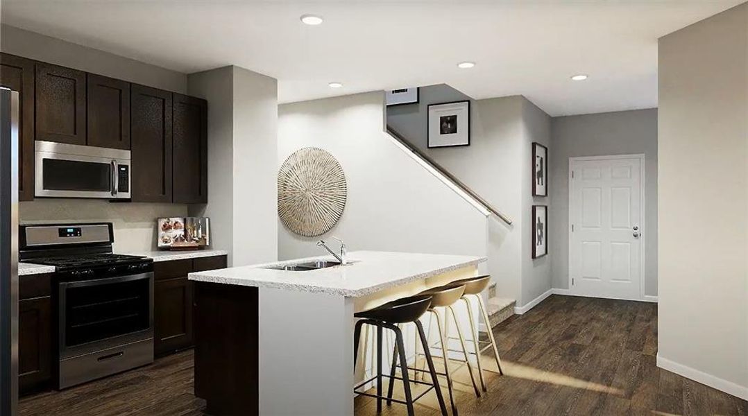 Furnished interior view inside a new home in Deer Creek, Fort Worth (Image 4). Furnished interior view inside a new home in Deer Creek, Fort Worth (Image 4).