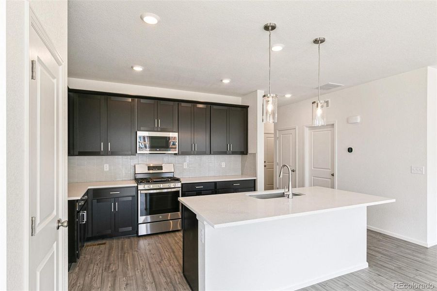 Furnished interior view inside a new home in Turnberry, Commerce City (Image 11). Furnished interior view inside a new home in Turnberry, Commerce City (Image 11).