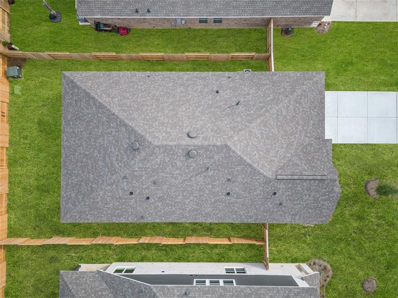 This aerial view of your home shows the amazing view of your lot.