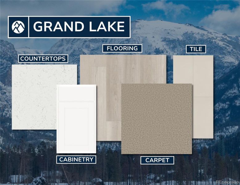 Sample of building materials used in homes in Lyric at RidgeGate Townhomes, Lone Tree (Image 14).