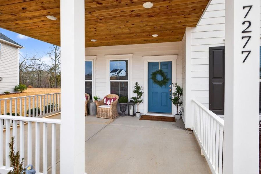 Exterior details and patio area of a home in Reunion, Flowery Branch (Image 29). Exterior details and patio area of a home in Reunion, Flowery Branch (Image 29).