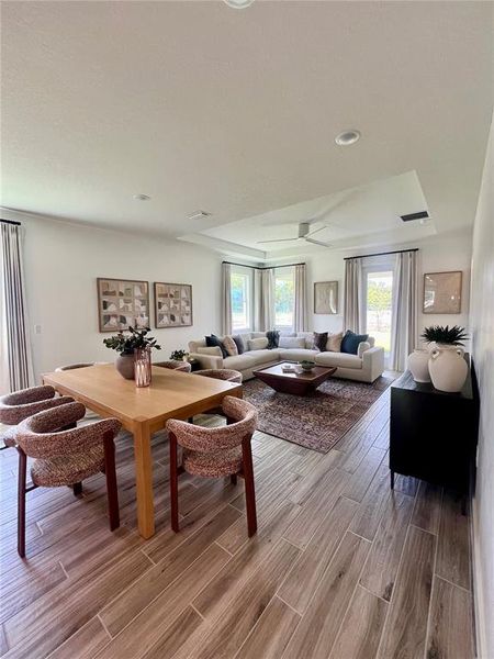 Furnished interior view inside a new home in Yucatan Gardens, Orlando (Image 5). Furnished interior view inside a new home in Yucatan Gardens, Orlando (Image 5).