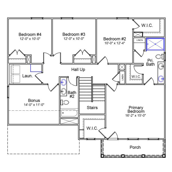 2D floor plan layout of this home in East Wynd, Hampstead, NC (Image 6).