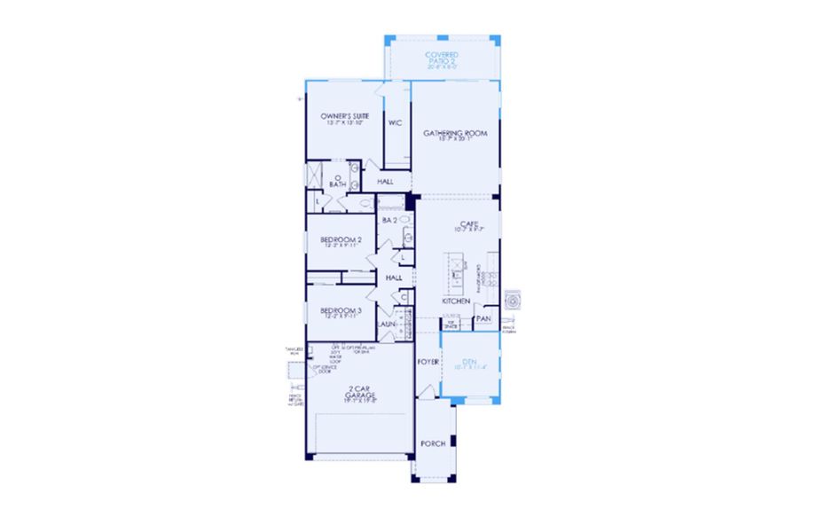 2D floor plan layout of this home in Foothills at Northpointe, Peoria, AZ (Image 4).