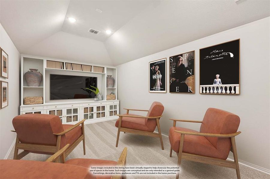 Furnished interior view inside a new home in Union Park Classic 55, Little Elm (Image 15).